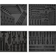 Takım Arabası Lokma Pense Anahtar ve Tornavida Takımı Uyumlu Eva Sünger 4 Adet (Universal)