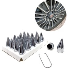 Alfa Aksesuar 03 Sivri Mermi Bijon Kapağı Sökme Aparatlı Krom 17MM