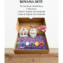 Cihania Store Kendin Yap Boyama Seti- 6’lı Ana Akrilik Boya+Fırça+2 Adet Hediyelik