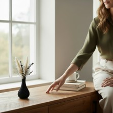 Major Hobi Modern Siyah 3D Baskı Dekoratif Vazo 19 cm Minimal Tasarım