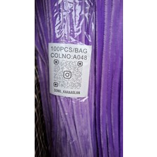 Mutkin Şönil 100 Lü Lila Renk Kod A048 30 cm -🛍️ Yoğun Tüylü Hobi Çubuğu Tel El Işi 100 Lü Paket💐