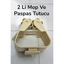 Katilus 2 Adet Çok Amaçlı Paspas ,süpürge, Fırça ve Mob Askısı Sap Tutucu  Temizlik Fırçası Tutucu