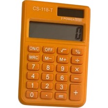  csl cs-118-t turuncu 8 hane cep tipi hesap makinesi