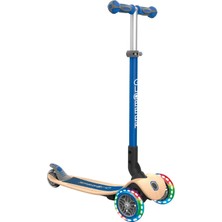 Globber Primo Wood Katlanabilir Işıklı Scooter - Lacivert