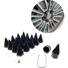 Alfa Aksesuar 03 Sivri Mermi Bijon Kapağı Sökme Aparatlı Siyah 19MM