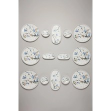 İpek Porselen 6 Kişilik 14 Parça Toledo  Porselen Kahvaltı Takımı Fly Ipek – Şık Kahvaltı Seti