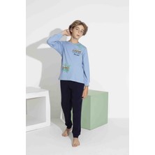 Rapapa Erkek Çocuk Uzun Kollu Pijama Takımı – Rahat Interlok Kumaş 74111-M