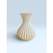 Major Hobi 3D Baskı Modern Dalgalı Dekoratif Vazo 18x15 cm Minimal Salon Aksesuarı