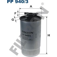 Filtron PP940/3 Bmw E39 46 53    Land Rr3 98- Yakıt Filtresi