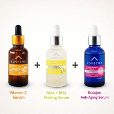 Lovecra 3 Etkili Kolajen Serum Niacinamide Hyaluronic Acid + Vitamin C Serum B3 Vitamini Hyaluronic Acid + Aha/bha Peeling Serum Glycolic Acid Salicylic Acid Serum