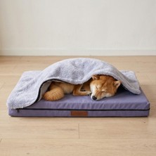 Jungolica Pet Products Pure Comfort, Çıkarılabilir Peluş Battaniyeli, Su Geçirmez Iç Alezli, 4 Mevsim Kedi ve Köpek Yatağı