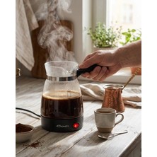 MiraLive Cam Cezve Kahve Makinesi 650W Elektrikli 5 Fincan Kapasiteli Türk Kahvesi Makinesi