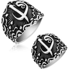 Inure Jewelry ​gümüş Elif Vav Erkek Yüzük