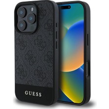 Guess iPhone 16 Pro Orjinal Lisanslı M-Safe Kadın Siyah Telefon Kılıfı GUHMP16LG4GLGRB