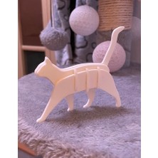 Major Hobi 3D Yazıcı Üretimi Kedi Figürlü Puzzle Kit – Montessori Eğitici Yapboz Oyuncak