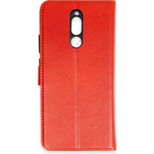 Gld-Spt- Newface  Xiaomi Mi 8 Tr S Plus Kapaklı Kılıf - Kırmızı