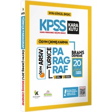 Karakutu Yayınları 2026 KPSS Lisans Paragraf 20li Deneme Sınavı ÖSYM Çıkmış Soru Havuzu Video ve PDF Çözümlü
