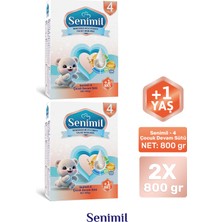 Senimil 4 Çocuk Devam Sütü 800 gr (+1 Yaş) 2 Li Avantaj Paketi