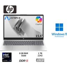 Hp aı 15 Intel Core Ultra 5 225U 8gb 1tb SSD W11 Pro 15.6" D51E0EA Duddi
