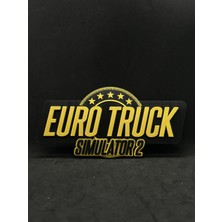 Goka 3D Craft Euro Truck Simulator 2 (Ets2) Temalı Duvar Dekoru - Oyuncu Odası Tablosu - 22 x 10,5 x 1,5 cm