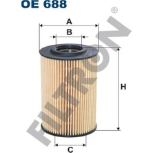 Filtron OE688 Vag A1 A3 A4 A5 A6 Q3 cc Cad3-4 Craft Go5-6 Jet3-4 Pas Po5 T5 T6 06- Yağ Filtresi
