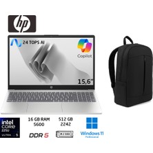 Hp aı 15 Intel Core Ultra 5 225U 16GB 512GB SSD W11 Pro 15.6" D51E0EA Duddi Çanta