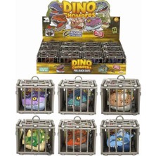 Popüler Sepet Crazoo Çek Bırak Kafesli Dinozor Araba ve Anahtarlık - 1 Adet