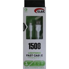  elb38-l1 1,5 metre ıphone lightning beyaz 3a hızlı şarj kablosu