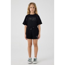Tyess Bg Store Kız Çocuk Siyah Şort