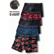 Cennetoğlu Erkek Likralı Pamuklu Boxer Özel Hijyenik Ambalajlı 5'li Paket