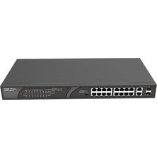  rg-es118s-lp 16 port poe+ 10-100 mbps 2 port sfp 120w switch hub