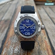 Eski Yeni Antik Vostok Amphibia 100819 Mekanik Saat – 2415 Otomatik, 200M, Mavi Dial