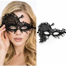 SiHako Siyah Dantel Venedik Maskesi Kadın – Zarif Parti Balo Maskesi 9 No
