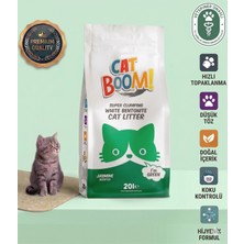 Cat Boom Yasemin Kokulu Ince Taneli Bentonit Topaklanan Kedi Kumu 20 Lt