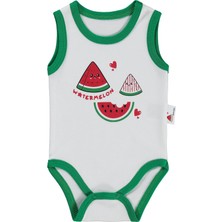 Nova Baby Karpuz Kokulu Atlet 0-9 Ay Çıtçıtlı Badi - Ekru