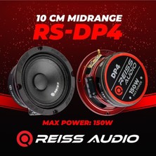 Reiss Rs-Dp4 10 cm Profesyonel Oto Midrange Hoparlör Takımı Çifti 300WAT 150RMS