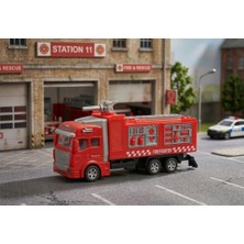 Farbu Oyuncak Itfaiye Kamyonu Çek-Bırak Mekanizmalı 19 cm Hareket Edebilen Fıskiye Detaylı Oyuncak Kamyon