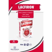 Glion Pharma Lacfiron Demir, Laktoferrin ve Vitamin C Içeren Kapsül Takviye Edici Gıda
