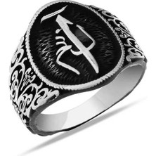 Inure Jewelry Gümüş Elif Lam Mim Erkek Yüzük