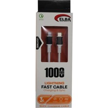 Elba Elb-39 L20 İphone To Type-C 1 Metre Beyaz Şarj Kablosu Beyaz