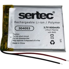 SiHako 304053 3.7V 600 Mah Li-Polymer Pil (DEVRELI/1.5A)