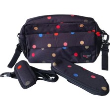  bso-1001 bebek arabası organizer çanta siyah puantiyeli