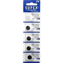 Supex Cr1216-C5 3V Lityum Düğme Pil (5 Li Paket)