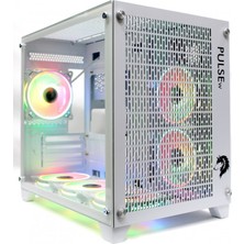 Tiranozor Ti-Game Pulse-W 6 Rgb Fan Beyaz Mesh Gaming Boş Bilgisayar Kasası Power Yok