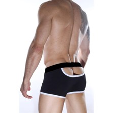 Hafif Giyim Erkek Siyah Fantezi Seksi Arka Açık Boxer HF012119