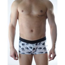 Hafif Giyim Erkek Çok Renkli El Desenli Boxer HF301101