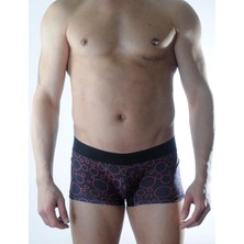 Hafif Giyim Erkek Çok Renkli Daire Desenli Boxer HF301104