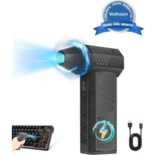 Uravas Store Turbo Jet 130000RPM Şarjlı Turbo Jet Şiddetli Fan Güçlü Hava Üfleyici Araç Süpürgesi 4000 Mah 52M/S