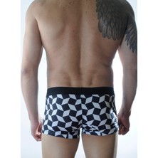 Hafif Giyim Erkek Çok Renkli Küp Desenli Boxer HF301105