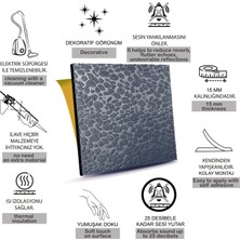 Tink Devetüyü Embos Keçe Ses ve Isı Yalıtım Paneli Dalgalı Desenli 48X48 cm